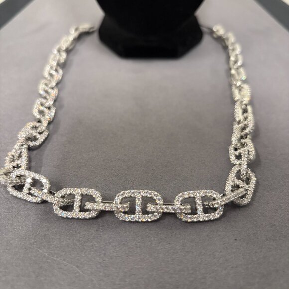 Iced Gucci Link Chain - Silver - Picture 2 of 2